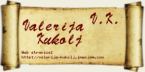 Valerija Kukolj vizit kartica